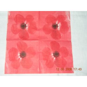 Lot De Serviettes Déco:Coquelicots - Occasion