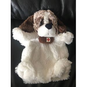 Doudou Peluche Marionnette Creations Dani Chien Saint Bernard Croix Rouge 23cm - Occasion