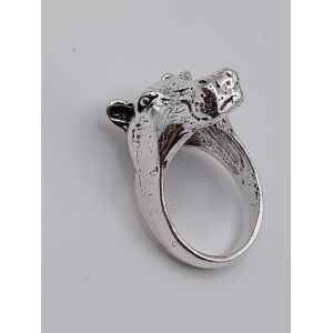 Bague T&ecirc;te D'Hippopotame,M&eacute;tal Argent&eacute;,Taille 19.74 Mm - Occasion