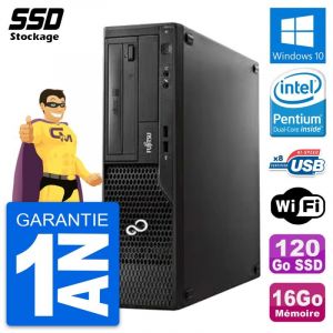 PC Fujitsu Esprimo E510 DT Pentium G2020 RAM 16Go SSD 120Go Windows 10 Wifi - Occasion