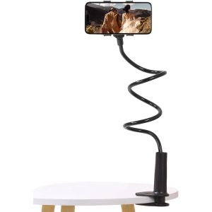 Support Téléphone Pour Lit Et Bureau, Flexible À Long Bras Porte Telephone Bureau Réglable 360°, Support Universel Avec Pince Pour Pour Films Et Appels (Noir)[Z471] - Occasion