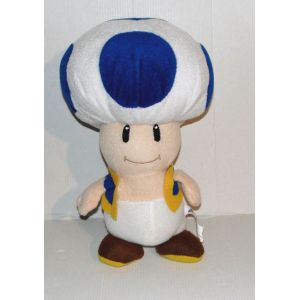 Peluche Toad Bleu Champignon Super Mario Bros Nintendo 27 Cm - Occasion