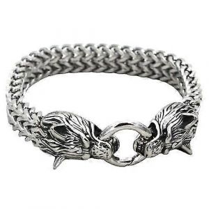 Bracelet Viking Wolf Fenrir En Acier Inoxydable - Occasion