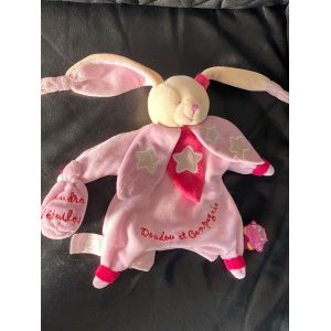 Marionnette Lapin Chouette Ça Brille Doudou Et Compagnie Poudre D Etoile Rose Fushia 24cm - Occasion
