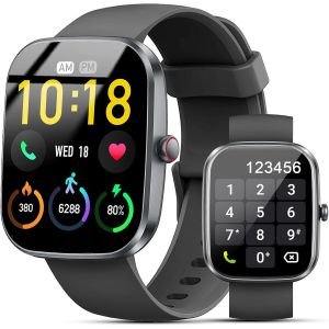 Montre Connectée Homme Femme, 1.91" Smartwatch avec Appel Bluetooth, IP68 Étanche Montre Connectée avec 110+ Sportifs, Moniteur de Fréquence Cardiaque/SpO2/Sommeil, Montre Podomètre pour Android iOS - Occasion