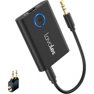 Ml301 Transmetteur Récepteurr Bluetooth 5.3 Pour Tv, Adaptateur Bluetooth 2 En 1 Avec Aux Jack 3,5 Mm, Aptx Hd/Aptx Ll Faible Avion, Gym, Casque, Home Cinema-Noir - Occasion