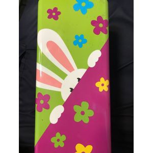 Boite Biscuits Delacre - Lapin - Les Cloches De P&acirc;ques - Metal 24x10x10 Cm - 2017 - Occasion