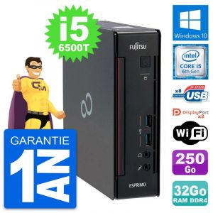 Mini PC Fujitsu Esprimo Q956 Core i5-6500T RAM 32Go Disque 250Go Windows 10 Wifi - Occasion