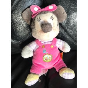 Doudou Peluche Minnie Arrosoir Pouet Rose Et Vert Noeud 16cm - Occasion