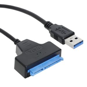 TYE-Cable sata to usb Adaptateur SSD/HDD, Adaptateur C&acirc;ble USB vers SATA, Adaptateur de Disque Dur, Compatible disques durs externes et internes, d'exploitation Windows,Mac OS et Linux - Occasion