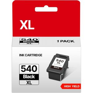 PG-540XL 540 XL Noir Cartouches d'encre Remplacement pour Canon 540 540XL PG540XL PG 540 XL pour Canon MG3650 MG3600 MG3650S MG3550 MG2250 MG4250 TS5151 MX455 (1 Noir) - Occasion