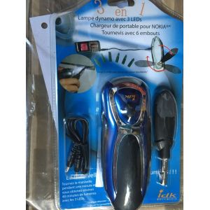 Lampe Survie Dynamo 3 En 1 Leds + Chargeur Portable Pour Nokia + Tournevis 6 Embouts - Occasion