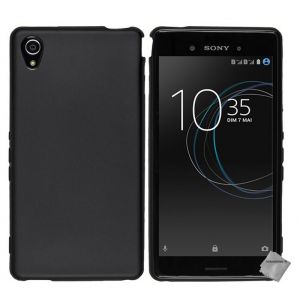 Housse etui coque pochette silicone gel fine pour Sony Xperia XA1 + verre trempe - NOIR - Occasion