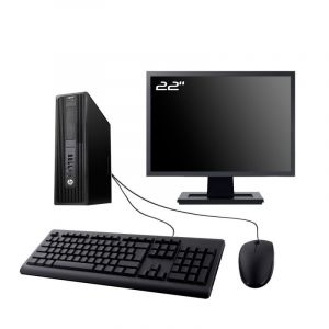 PC HP WorkStation Z240 SFF Ecran 22" Intel I5-6500 RAM 8Go SSD 480Go W11 Wifi - Occasion
