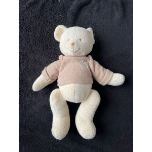 Doudou Peluche Ours Nicotoy Grand Mod&egrave;le Pull Beige - Occasion