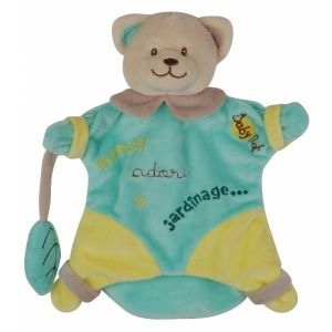 Doudou Chat Baby Nat Marionnette Babynat Bonzaï Adore Le Jardinage Bleu Turquoise Jaune Feuille Ours Bn299 Bn 299 - Occasion