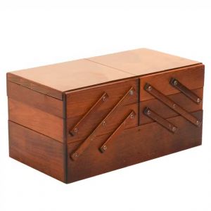 BOITE TRAVAILLEUSE multiple COMPARTIMENT TIROIR DEPLOIEMENT LARGE Servante coutur système Fabriqué bois MASSIF BEL OUVRAGE fonctionne Meuble rangement accessoire OUTILS NECESSAIRE OUVRIER ARTISANT - Occasion