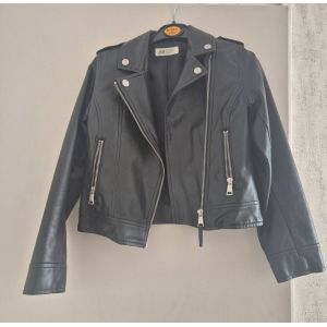 Veste Perfecto En Similicuir Noir H&M Taille 9ans Fille - Occasion