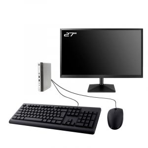 PC HP ProDesk 600 G3 Mini Ecran 27" Intel I5-6500T RAM 32Go SSD 960Go W11 Wifi - Occasion