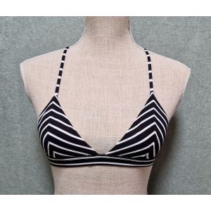 Haut De Maillot De Bain Rayé Noir Et Blanc H&m T34, Très Bon État - Occasion
