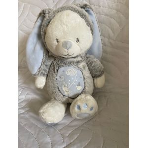 Peluche Doudou Lapin Mots D Enfants Siplec Gris Bleu Luminescent Ours - Occasion