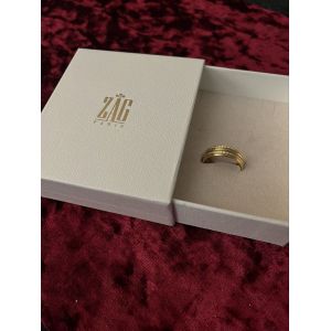 Bague Stri&eacute;e Zag En Acier Inoxydable - Occasion