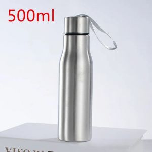 500 Ml - Bouteille D'eau Robuste Monocouche En Acier Inoxydable, Gourde De Sport, Gourde De Voyage, Camping, Verres Hi - Occasion