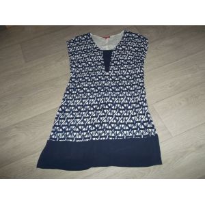 Robe Rene Derhy Bleu Marine Et Blanche Taille 40 Tbe - Occasion