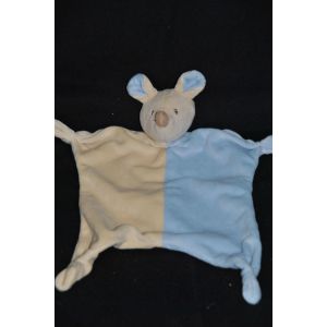 Bambia Lidl Paradise Toys Peluche Doudou Souris Beige Bleu Creme Plat Noeuds - Occasion