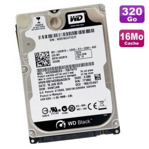 Disque Dur 320Go SATA 2.5" WESTERN DIGITAL Black WD3200BEKX PC Portable 7200RPM - Occasion