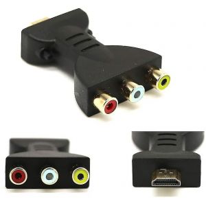 Hdmi mâle vers 3 Rca femelle Composite Av Audio vidéo adaptateur convertisseur TV - Occasion