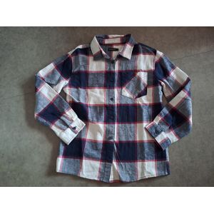 Chemise Fille A Carreaux Ecru/Marine/Rouge In Extenso - 10 Ans - Occasion