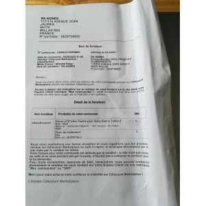 Vend &eacute;cran tactile pour tablette sony Xperia Z2 - Occasion