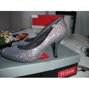 Escarpins Tissaia T 36 Argenté - Occasion