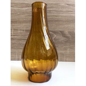 Abat-Jour Verre de Lampe &agrave; P&eacute;trole &amp Huile Style Rochester Ambr&eacute; Torsad&eacute; - Occasion