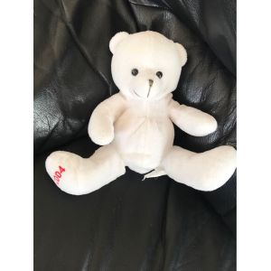 Doudou Peluche Ours Blanc Beauty Success 20cm 2004 - Occasion