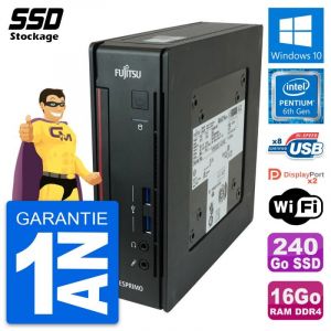 Mini PC Fujitsu Esprimo Q956 Pentium G4400T RAM 16Go SSD 240Go Windows 10 Wifi - Occasion