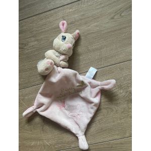 Doudou peluche lapin panpan miss pretty bunny rose Kiabi baby - Occasion