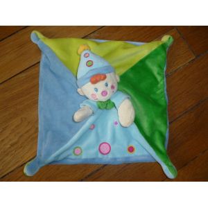 Doudou Plat Lutin Bleu Et Vert Nicotoy - Occasion