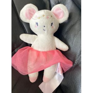 Doudou Souris Blanc Tutu Rose SERGENT MAJOR 19 cm - Occasion