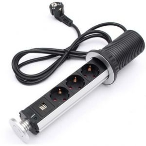 prise usb bureau standard europ&eacute;en prise de bureau cach&eacute;e prise verticale - Occasion