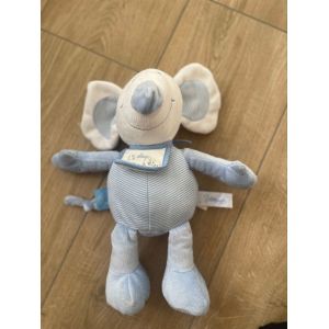 Peluche doudou souris bleu pr&eacute; maman premaman maus - Occasion