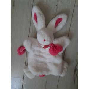 Lapin Marionnette Blanc Rose Doudou Et Compagnie - Occasion