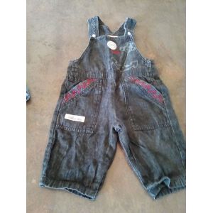 Salopette Jean Noir 6 Mois Wapi Baby Pressions Jambes - Occasion