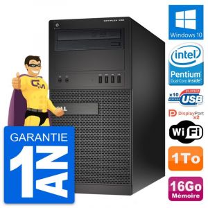 PC Tour Dell OptiPlex XE2 MT Intel G3220 RAM 16Go Disque Dur 1To Windows 10 Wifi - Occasion