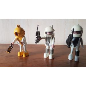 Figurines Playmobil : 2 astronautes + 1 scaphandrier - Occasion