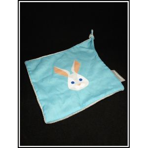 Doudou Air France Lapin Carre Plat Bleu Gris - Occasion