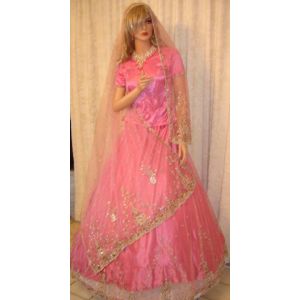 Sari Indien Mariage Strass Crystal + Voile 36/40 +Blouse Longue Bollywood Takchita Kabyle Keswa Neggafa - Occasion