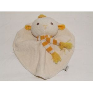 AGNEAU DPAM MOUTON ECHARPE RAYEE JAUNE GRELOT DOUDOU ROND - Occasion