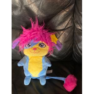 Doudou Peluche Popples Lulu Jaune Bleu Violet Rose Et Jaune 20cm - Occasion